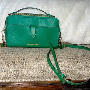 NWOT Michael Kors Emerald Green Crossbody Purse